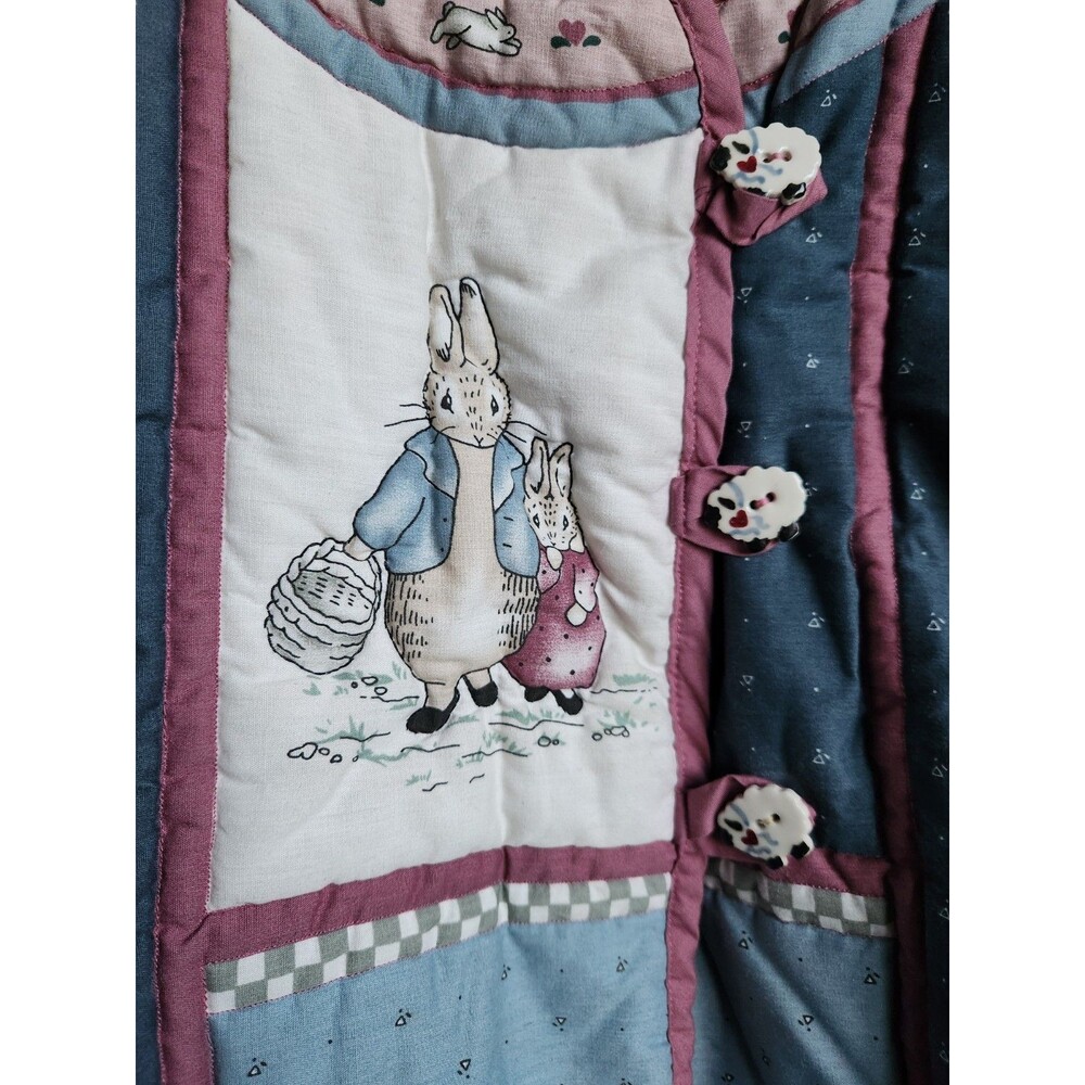 Vintage Daisy Kingdom Beatrix Potter Quilted Jacket | Cottagecore Prairie Kids - Picture 5 of 11